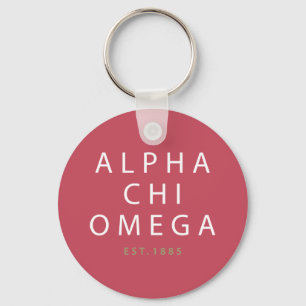 Alpha Chi Omega Est. 1885 Key Ring
