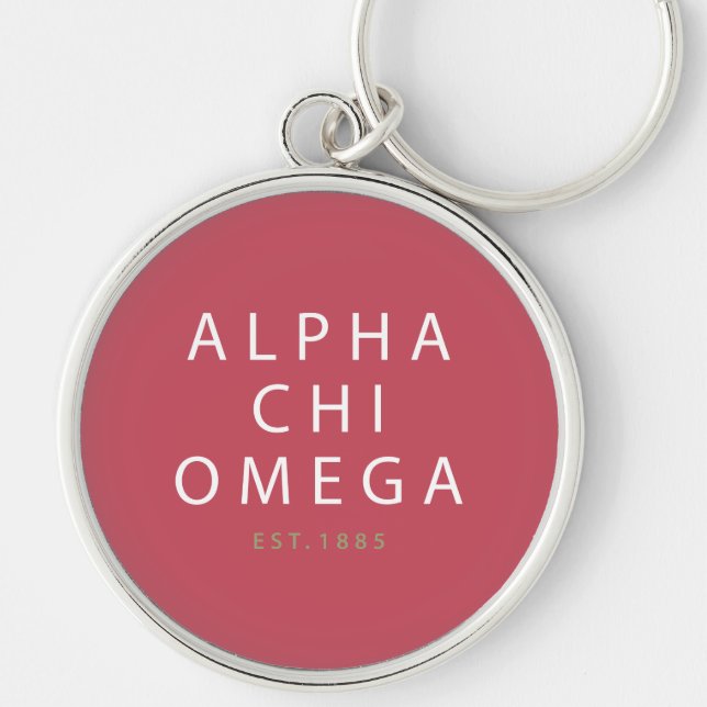 Alpha Chi Omega | Est. 1885 Key Ring (Front)