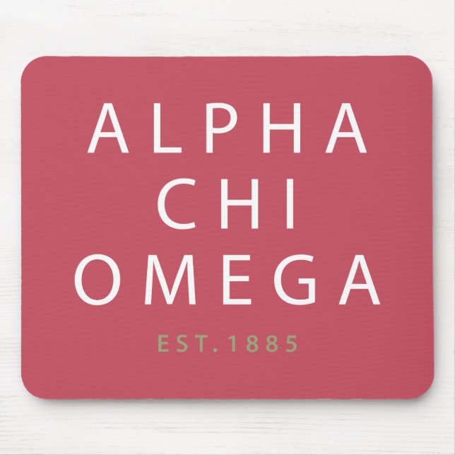 Alpha Chi Omega | Est. 1885 Mouse Mat (Front)