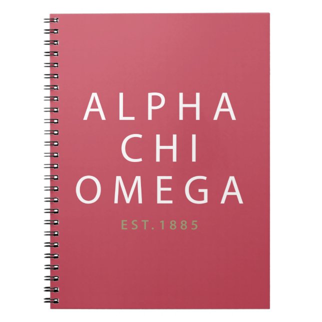 Alpha Chi Omega | Est. 1885 Notebook (Front)