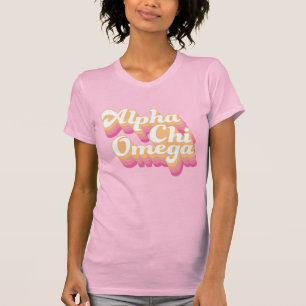 Alpha Chi Omega Groovy Script T-Shirt
