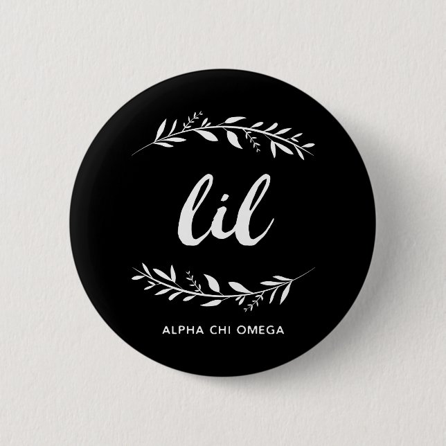Alpha Chi Omega | Lil Wreath 6 Cm Round Badge (Front)