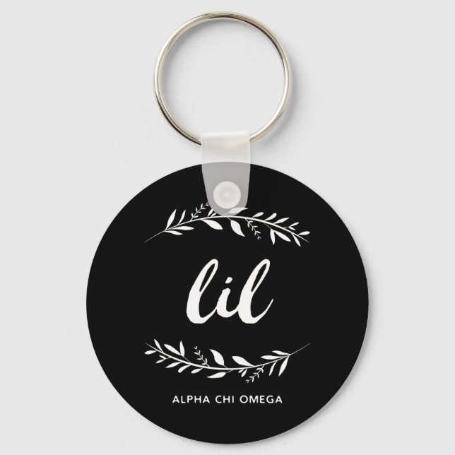Alpha Chi Omega | Lil Wreath Key Ring (Front)