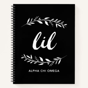 Alpha Chi Omega Lil Wreath Notebook