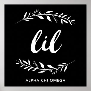 Alpha Chi Omega Lil Wreath Poster