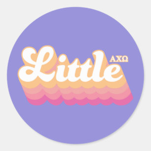 Alpha Chi Omega   Little Classic Round Sticker