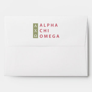 Alpha Chi Omega   Stacked Logo Envelope