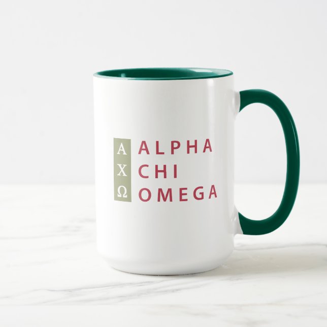 Alpha Chi Omega | Stacked Logo Mug (Right)