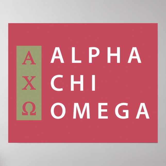 Alpha Chi Omega | Stacked Logo Poster (Front)