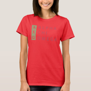 Alpha Chi Omega   Stacked Logo T-Shirt