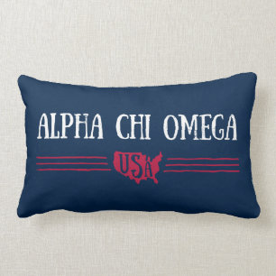 Alpha Chi Omega - USA Lumbar Cushion