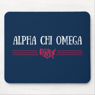 Alpha Chi Omega - USA Mouse Mat