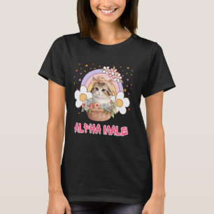Alpha Cute Cat Kitten Funny For Men Women Confiden T-Shirt