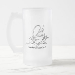 Alpha Engineer Frosted Glass Beer Mug