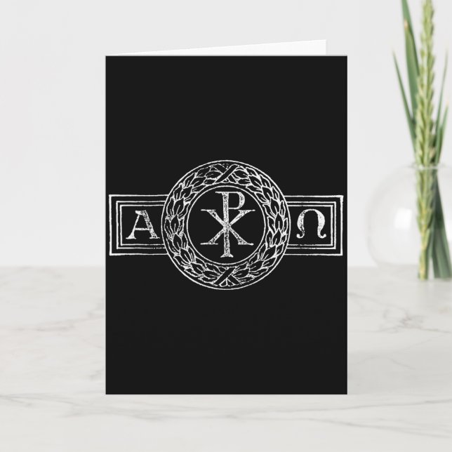 Alpha Et Omega Chi And Rho Xp Jesus Christ Christi Card (Front)