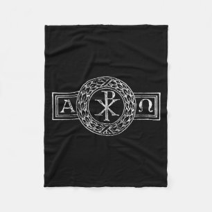 Alpha Et Omega Chi And Rho Xp Jesus Christ Christi Fleece Blanket