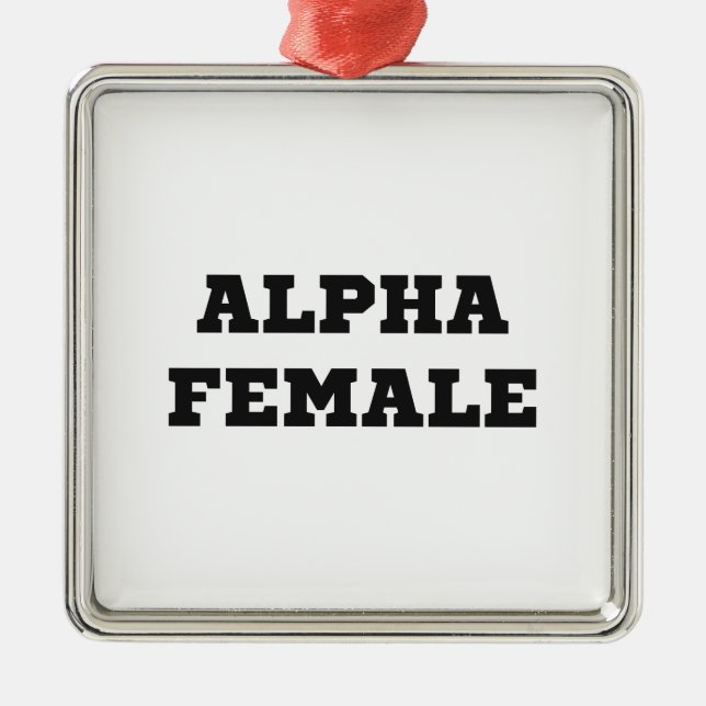 Alpha Female Metal Tree Decoration (Front)