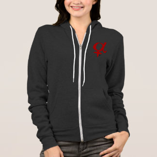 Alpha Female Symbol Zip  Hoodie