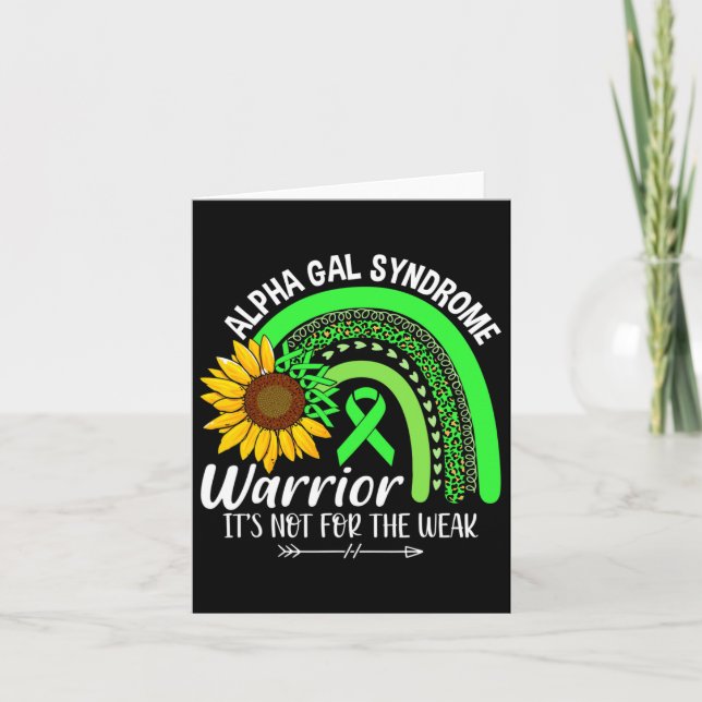 Alpha Gal Syndrom Syndrome Awareness  Card (Front)