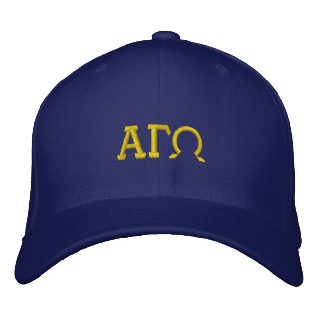 ALPHA GAMMA OMEGA EMBROIDERED BASEBALL CAP (Front)