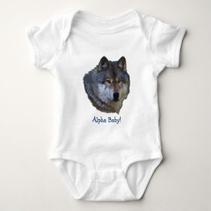 Alpha Grey Wolf Collection Baby Bodysuit