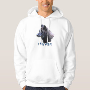 ALPHA GREY WOLF HEAD Wildlife Hoodie