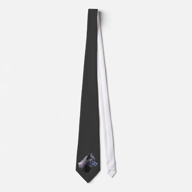 Alpha Grey Wolf Wildlife Necktie (Front)