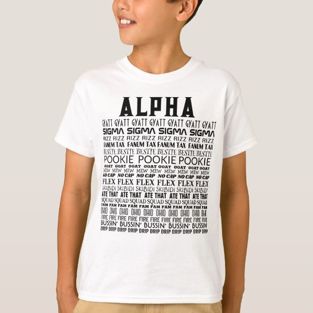 ALPHA GYATT SIGMA T-SHIRT FOR KIDS (Front)