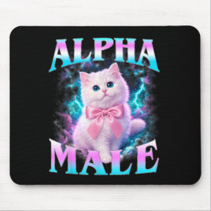 Alpha Male Cute Cat Kitten Men Women Funny Cat Mouse Mat