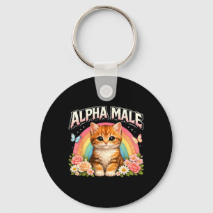 Alpha Male Kitten Cat Funny Key Ring