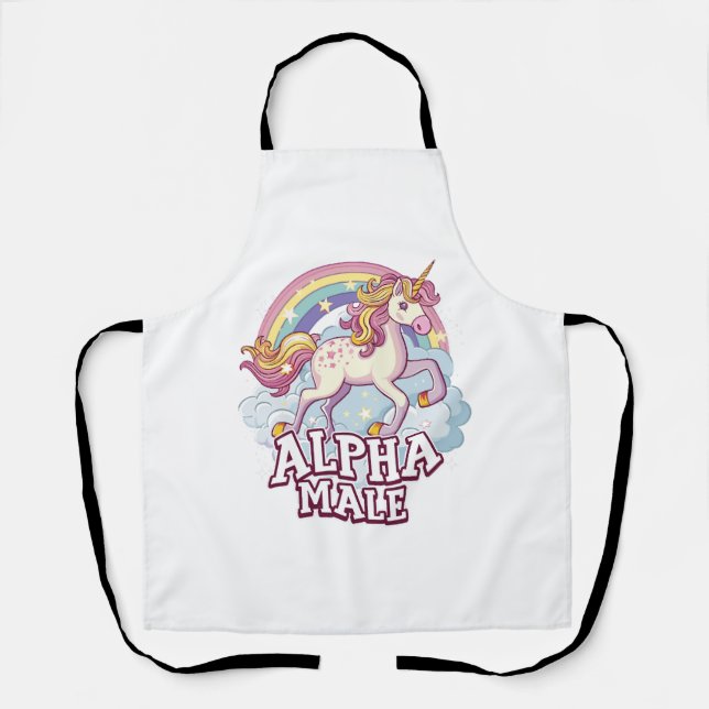 Alpha Male Unicorn Apron (Front)