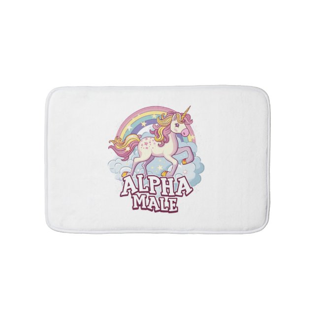 Alpha Male Unicorn Bath Mat (Front)