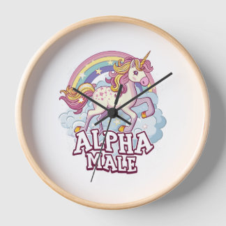 Alpha Male Unicorn Clock