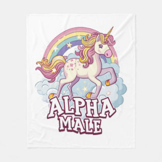 Alpha Male Unicorn Fleece Blanket