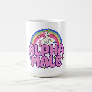 Alpha Male Unicorn Funny Sarcastic Ironic Weird Y2 Coffee Mug