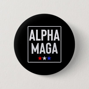 Alpha Mega Trump 2024 Election Design 6 Cm Round Badge