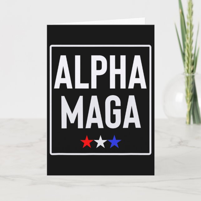 Alpha Mega Trump 2024 Election Design  Card (Front)