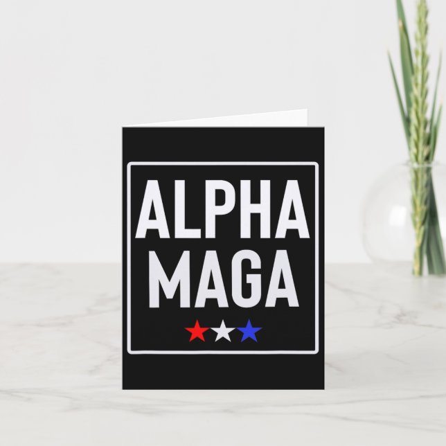 Alpha Mega Trump 2024 Election Design  Card (Front)