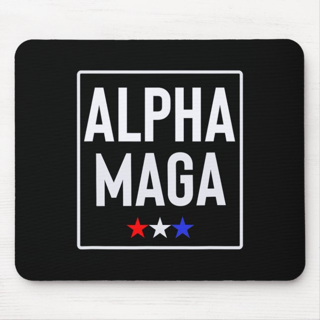 Alpha Mega Trump 2024 Election Design  Mouse Mat (Front)