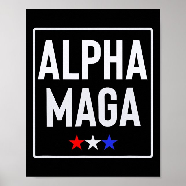 Alpha Mega Trump 2024 Election Design  Poster (Front)