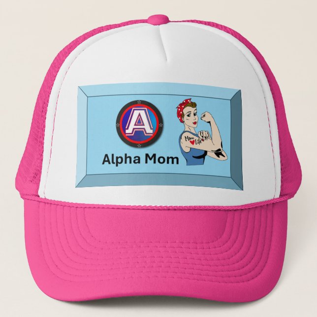 Alpha Mum Trucker Hat (Front)