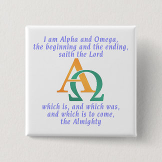 Alpha Omega 15 Cm Square Badge