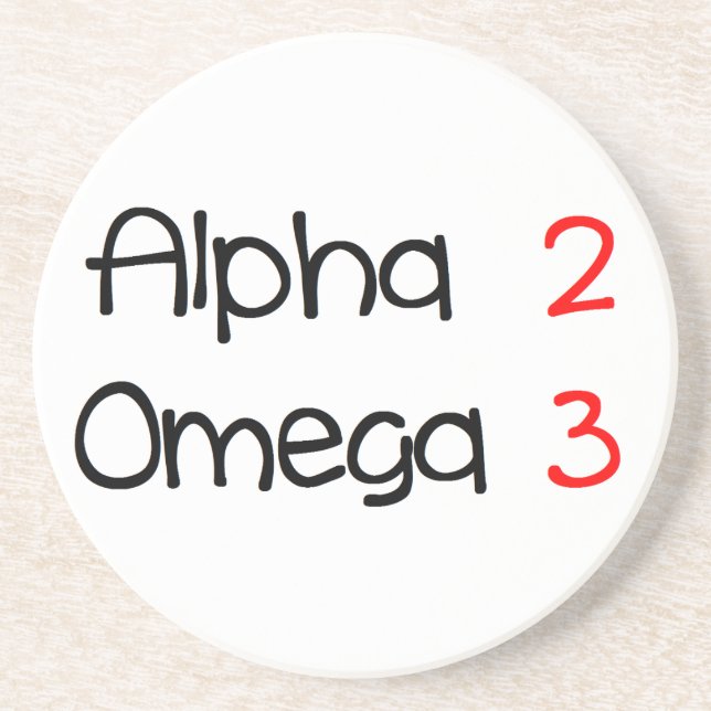 alpha omega coaster (Front)