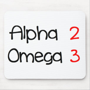 alpha omega mouse mat