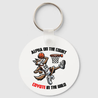Alpha on the court Coyote in the Wild Key Ring