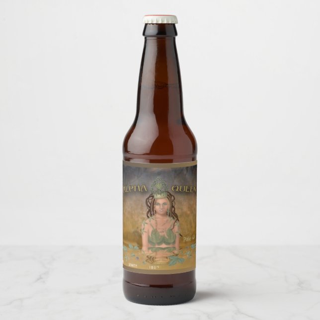 Alpha Queen (Name and Style) Beer Bottle Label (Front)