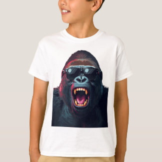Alpha Rage – Roaring Gorilla with Sunglasses T-Shirt