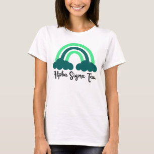 Alpha Sigma Tau Green Monochrome Rainbow T-Shirt
