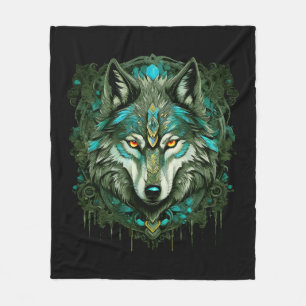 Alpha Wolf Fleece Blanket