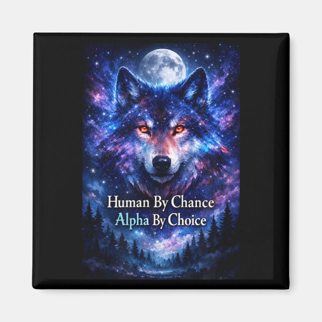 Alpha wolf human by chance alpha by choice  magnet (Front)
